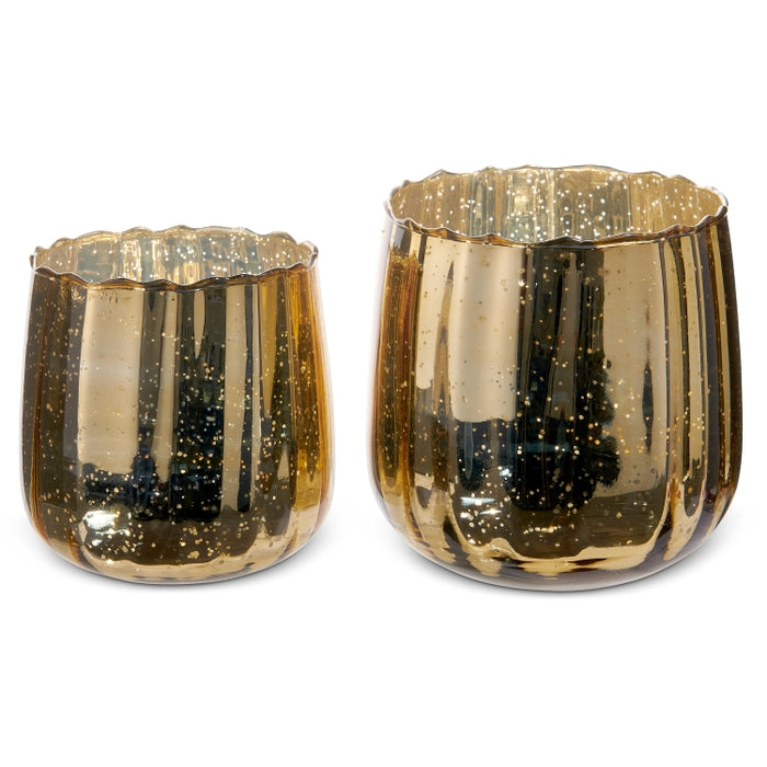 7" Bronze Mercury Glass Decorative Containers