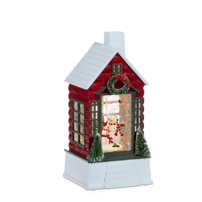 10" Snowman Lighted Water Cabin