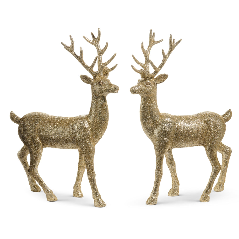 18" Champagne Glitter Deer