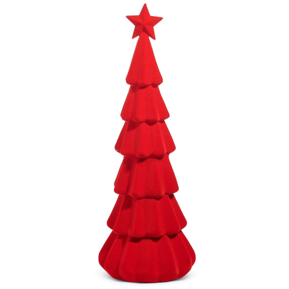 29.5" Red Flocked Tree