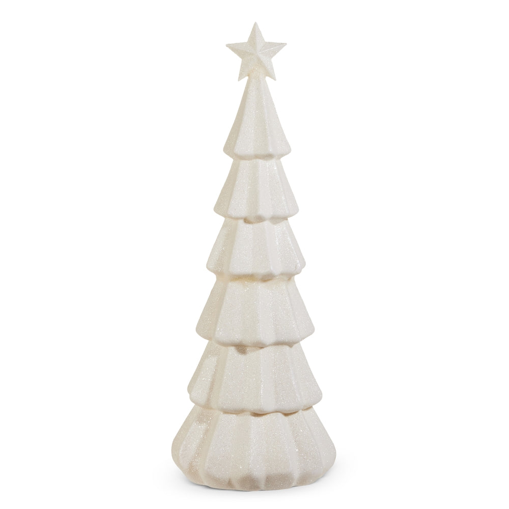 29.5" White Glitter Tree