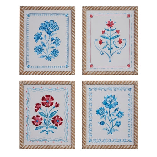 16" Mughal Floral Wall Art
