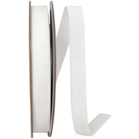 White 5 8 Inch Woven Edge Velvet Ribbon for Wreaths & Bows