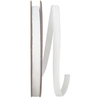 White 3 8 Inch Woven Edge Velvet Ribbon for Wreaths & Bows
