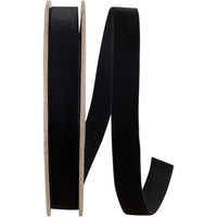 Black 5 8 Inch Woven Edge Velvet Ribbon for Wreaths & Bows