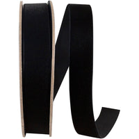 Black 7 8 Inch Woven Edge Velvet Ribbon for Wreaths & Bows
