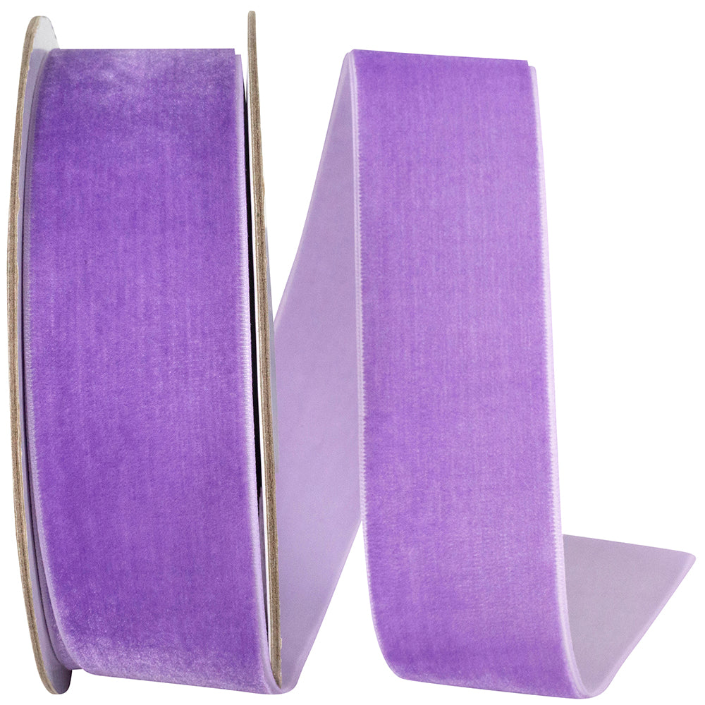Orchid 1-1 2 Inch Woven Edge Velvet Ribbon for Wreaths & Bows