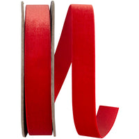 Red 7 8 Inch Woven Edge Velvet Ribbon for Wreaths & Bows