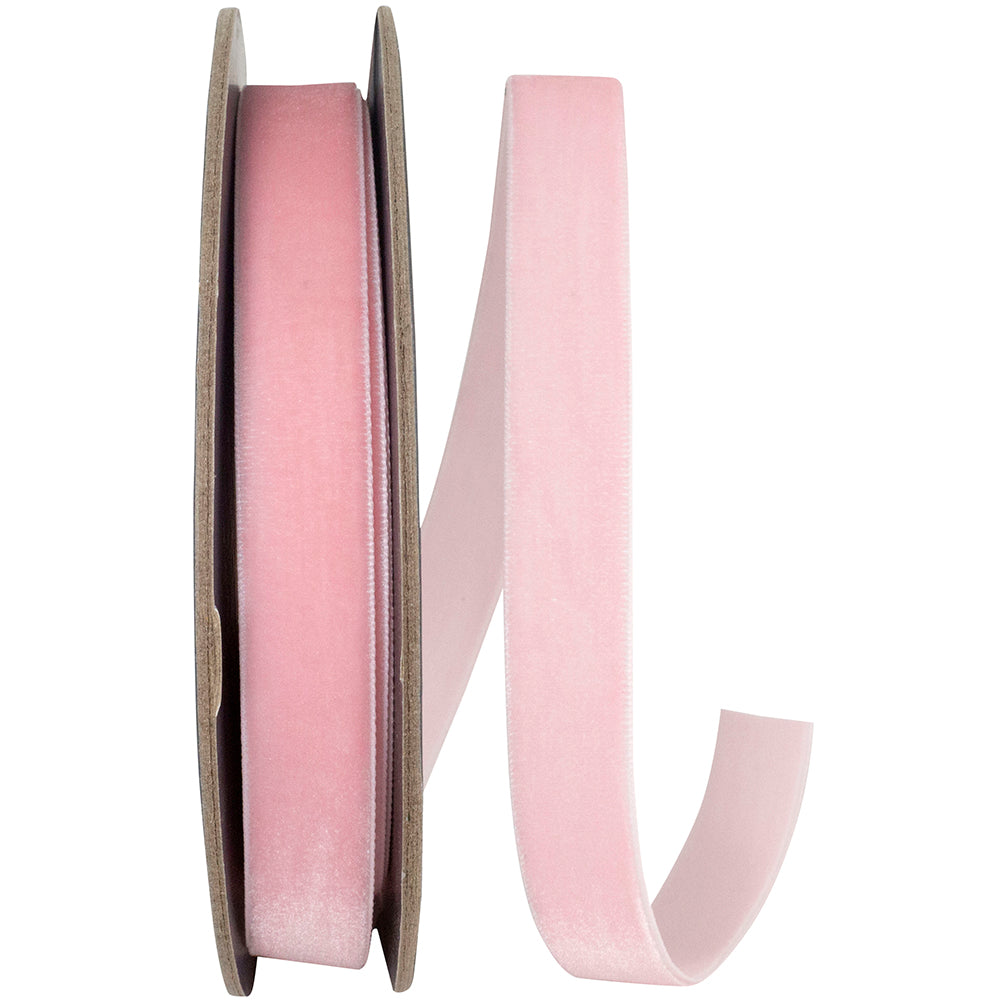 Light 5 8 Inch Woven Edge Velvet Ribbon for Wreaths & Bows