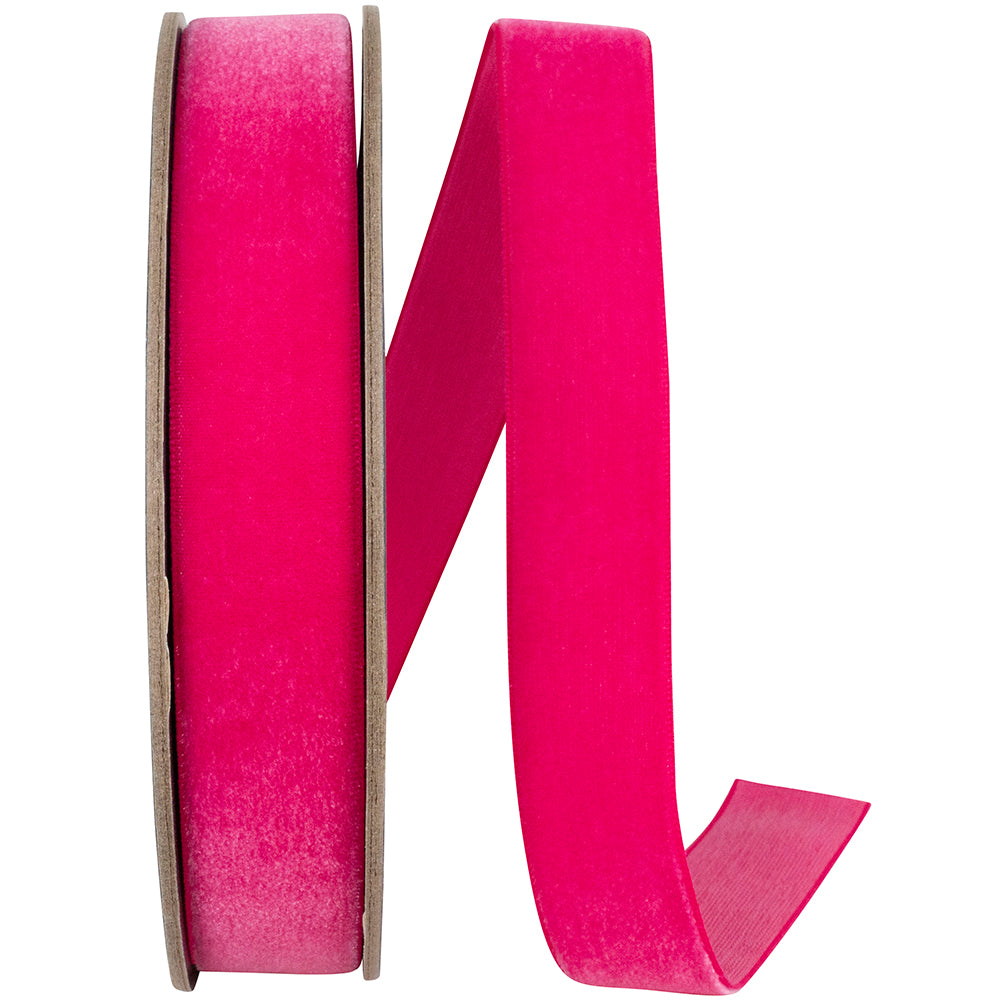 Azalea 7 8 Inch Woven Edge Velvet Ribbon for Wreaths & Bows