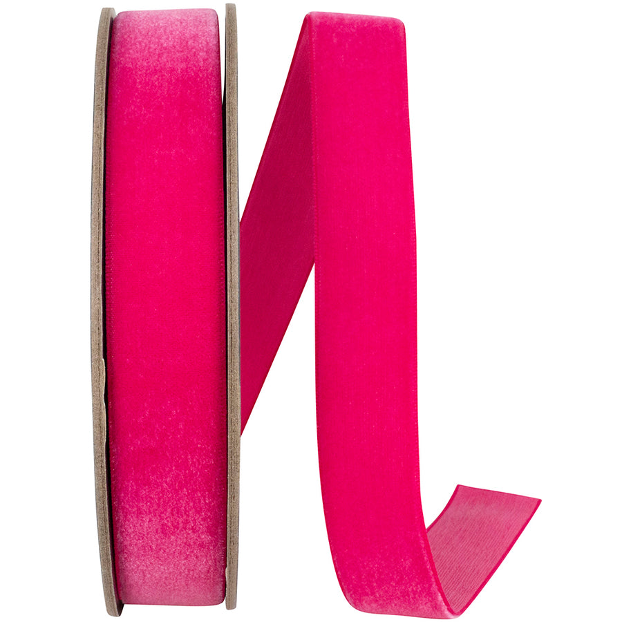 Azalea 7 8 Inch Woven Edge Velvet Ribbon for Wreaths & Bows