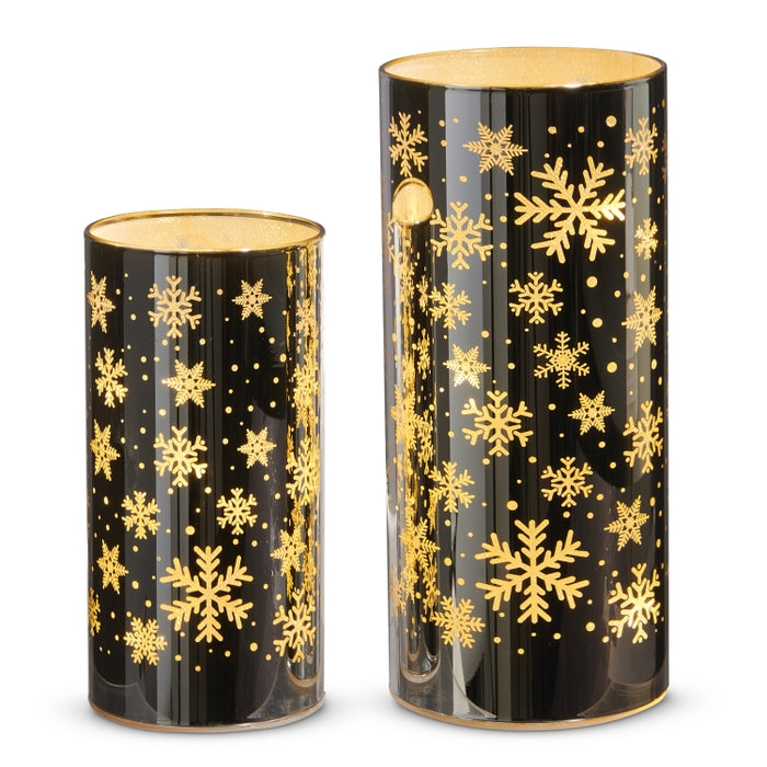 8" Lighted Snowflake Lanterns