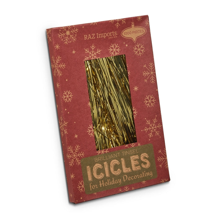 18.5" Boxed Gold Tinsel Strands
