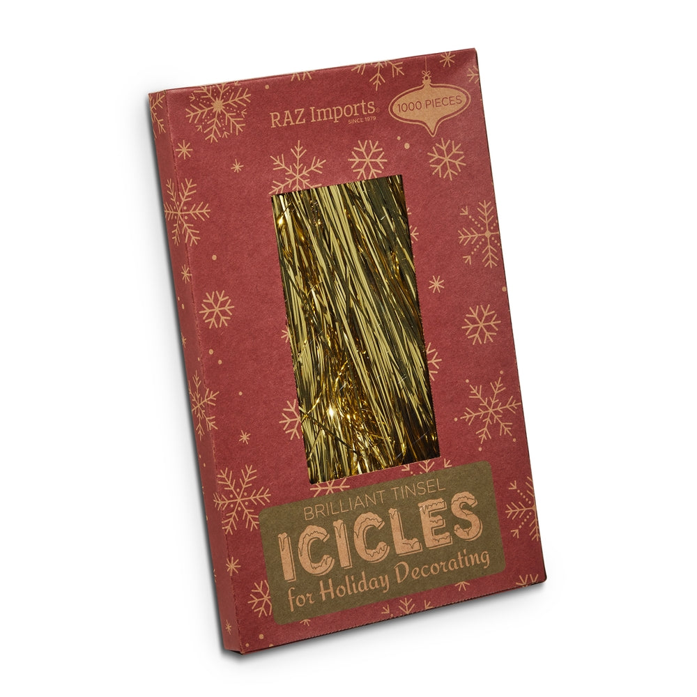 18.5" Boxed Gold Tinsel Strands