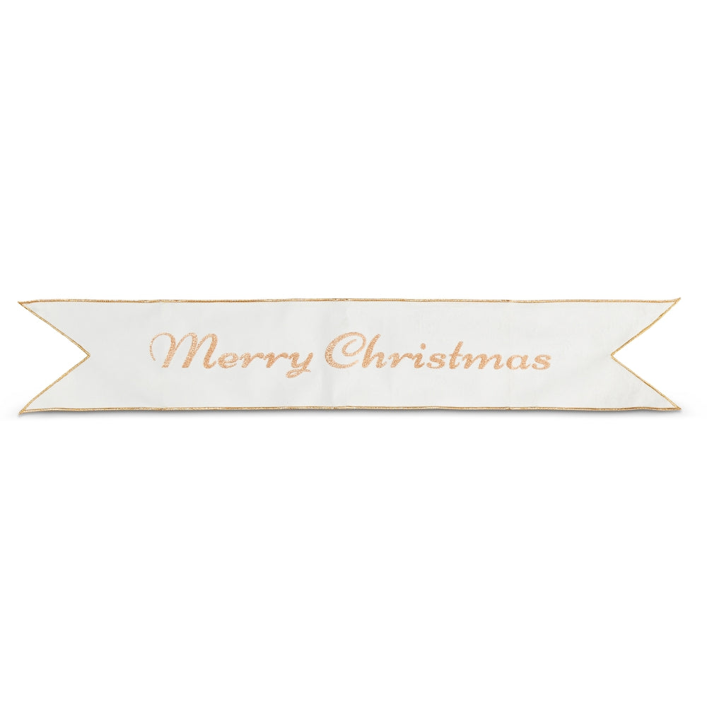 36" Ivory Merry Christmas Banner