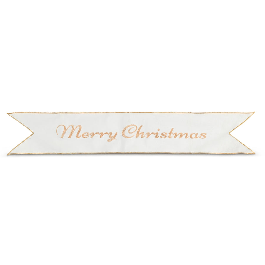 36" Ivory Merry Christmas Banner