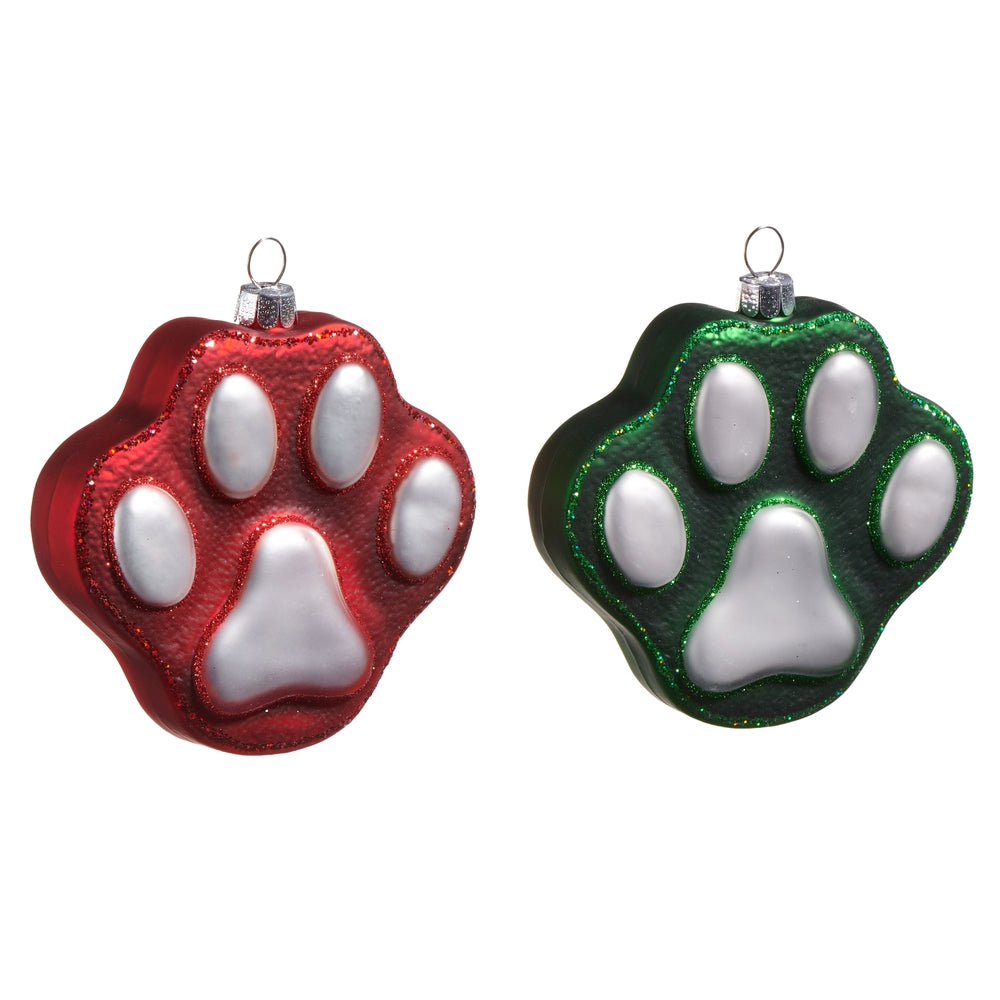 3.75" Paw Print Ornament