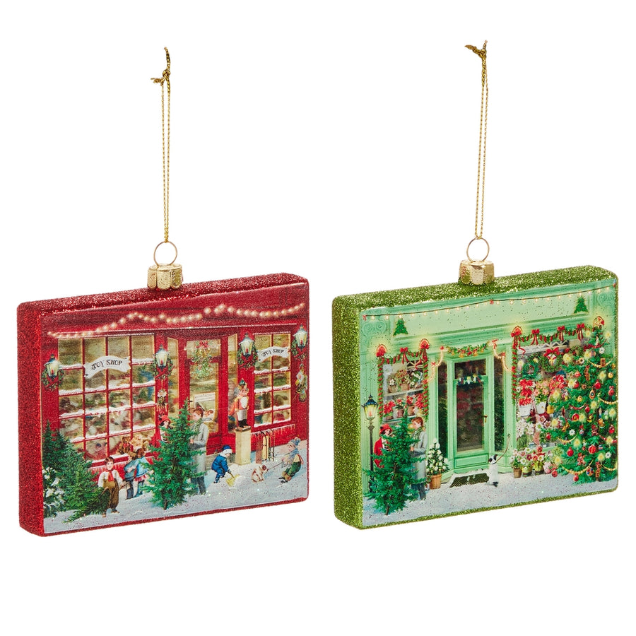 4" Christmas Shopping Scene Ornament