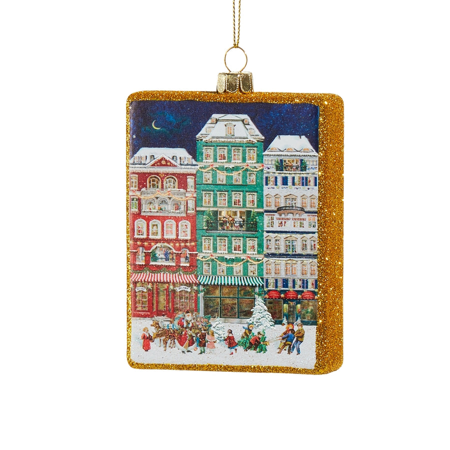 4.25" Christmas Shopping Scene Ornament
