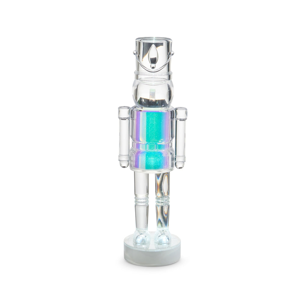 12" Lighted Colorful Glitter Transparent Acrylic Soldier