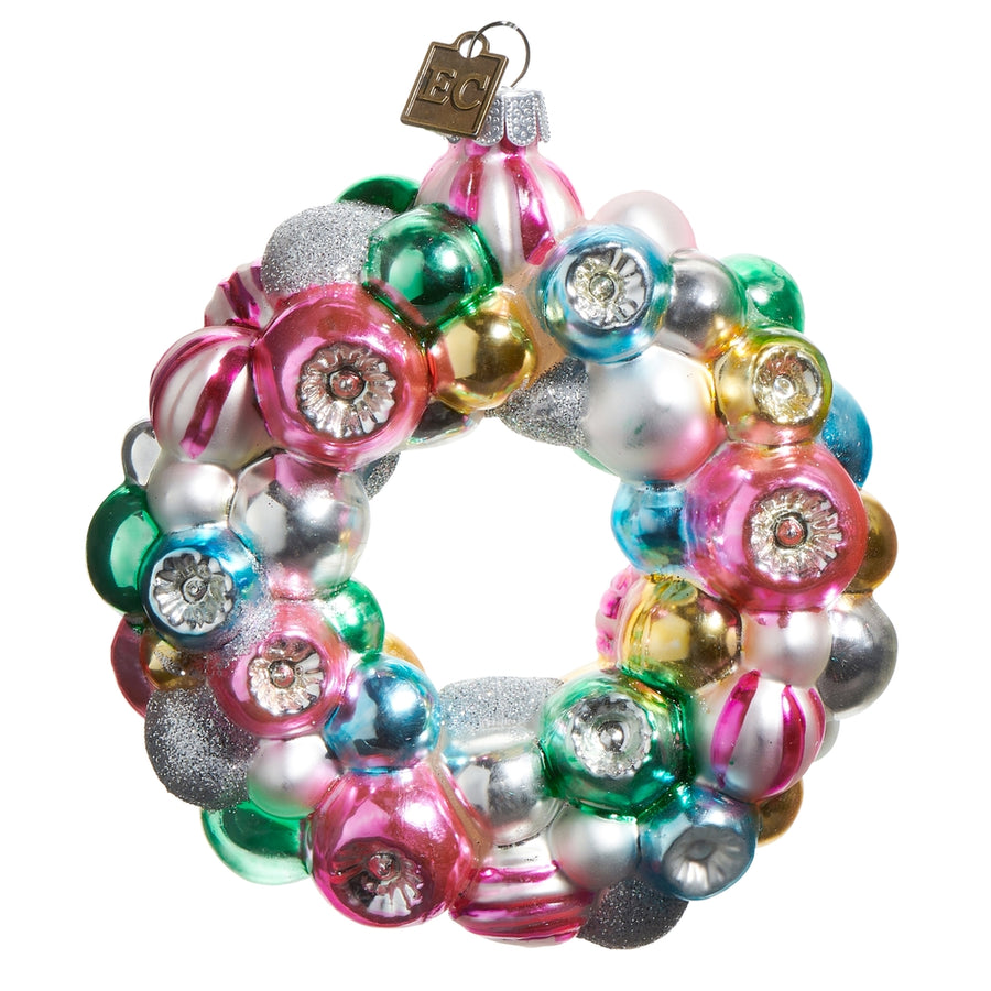 EC 4.5" Multicolor Wreath Ornament