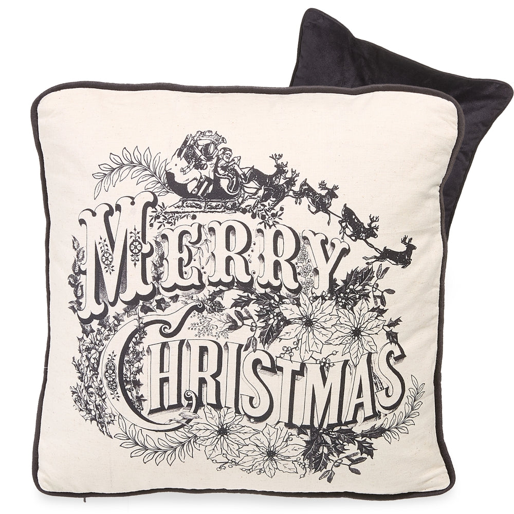 18" Vintage Merry Christmas Pillow