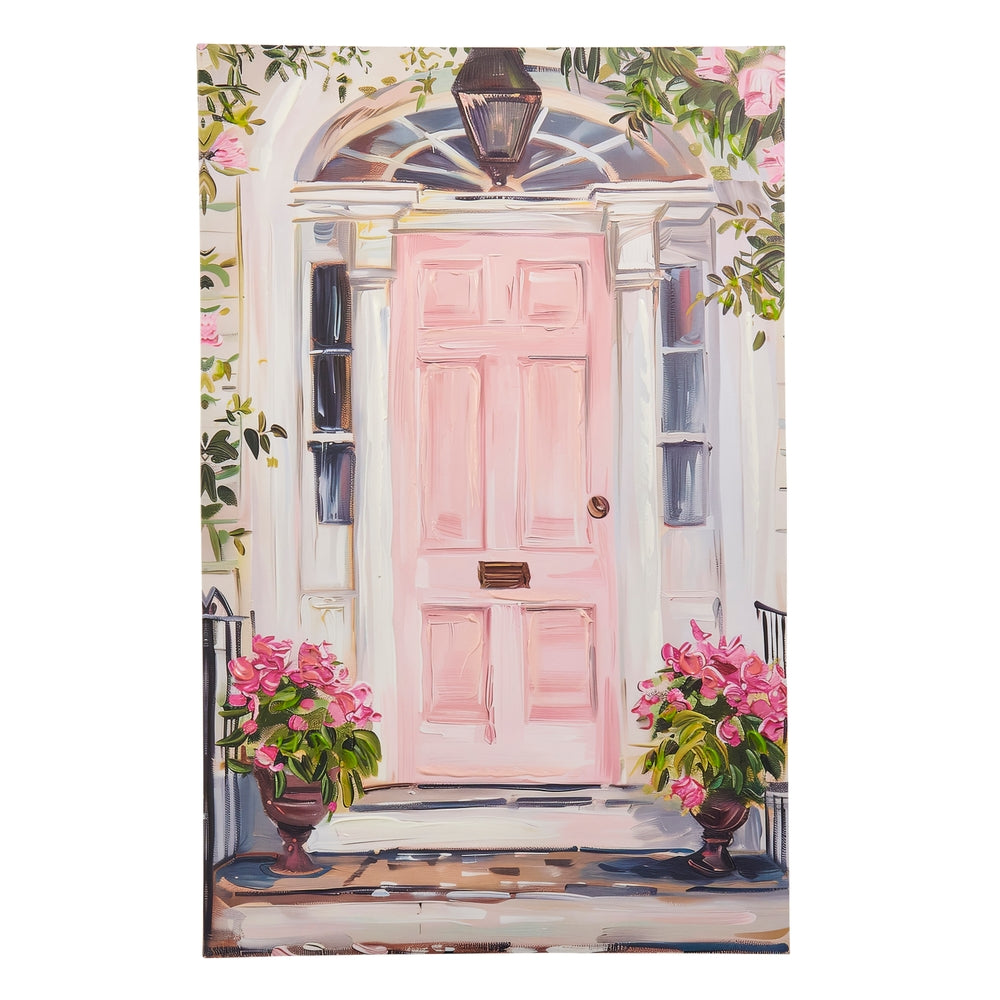 27.5" Pink Door Wall Art