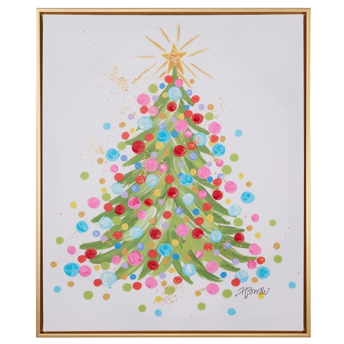 23.5" Confetti Tree Framed Wall Art