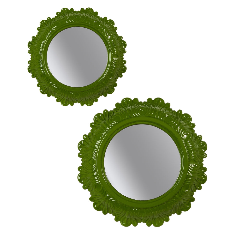 13" Green Mirrors