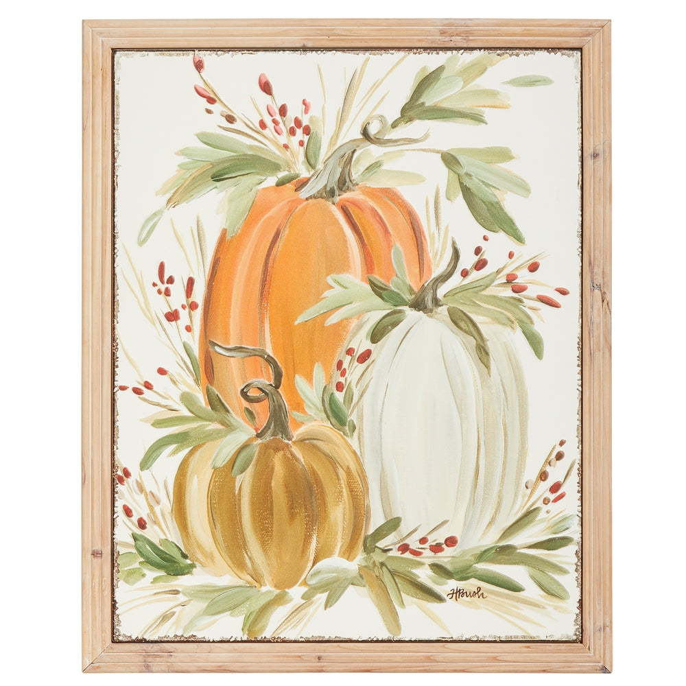22" Harvest Pumpkin Patch Metal Wall Decor