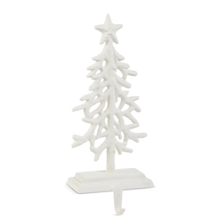 12" White Coral Tree Stocking Holder