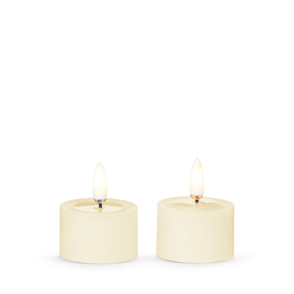 1.75" Ivory Tealights with Melted Top