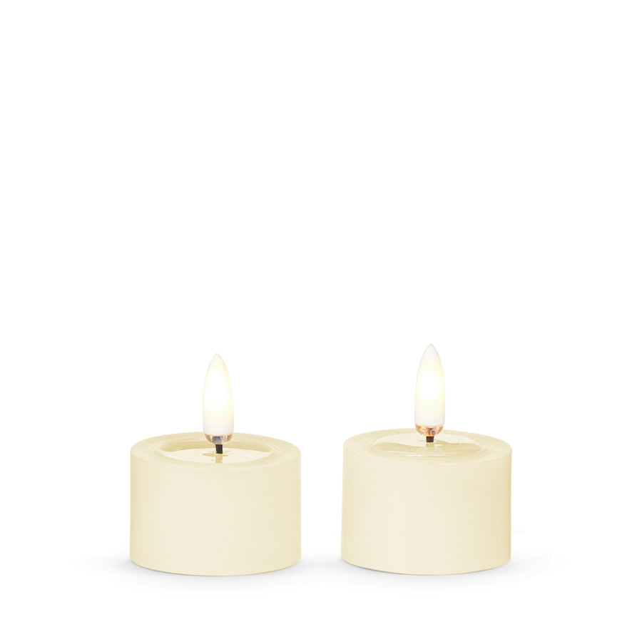 1.75" Ivory Tealights with Melted Top