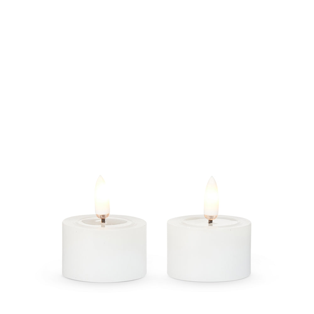 1.75" White Tealights with Melted Top