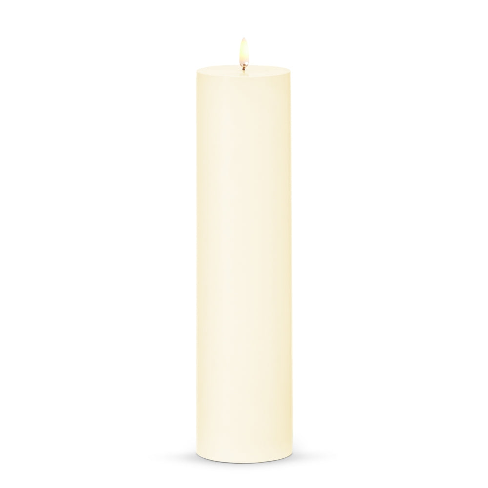 3" X 12" Ivory Pillar Candle