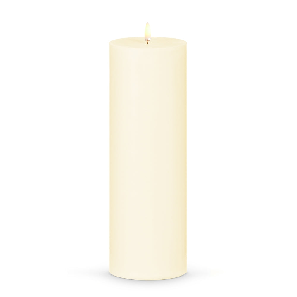 3.5" X 12" Ivory Pillar Candle