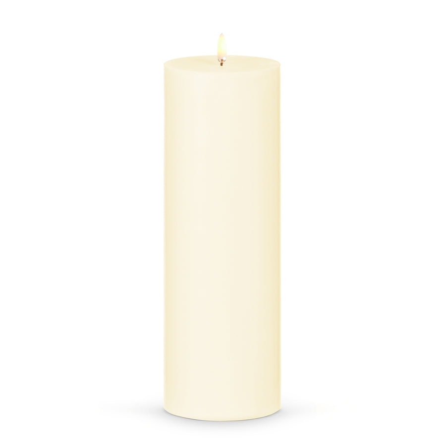 3.5" X 12" Ivory Pillar Candle