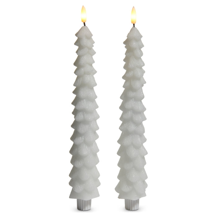 10.5" White Tree Taper Candles