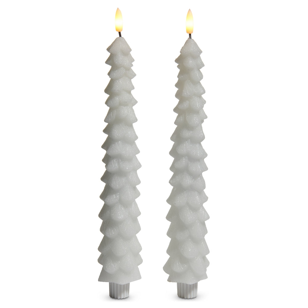10.5" White Tree Taper Candles