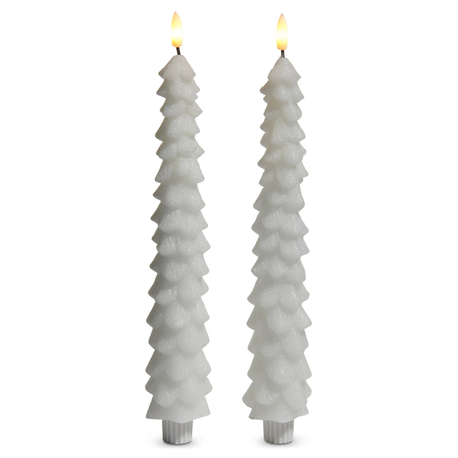 10.5" White Tree Taper Candles