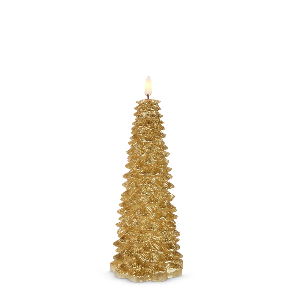 8" Gold Tree Candle