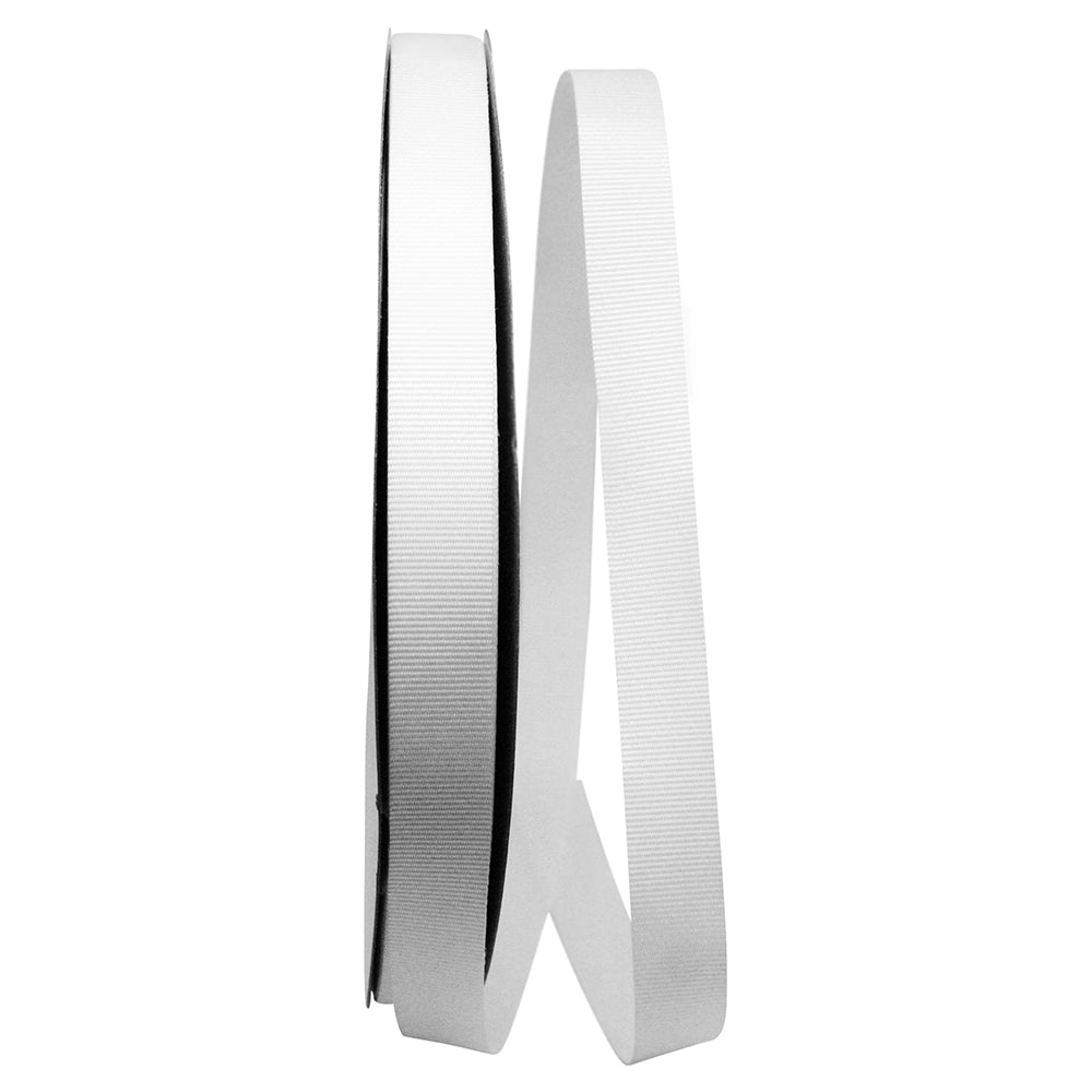 White 5 8 Inch Grosgrain Allure Ribbon for Wreaths & Bows