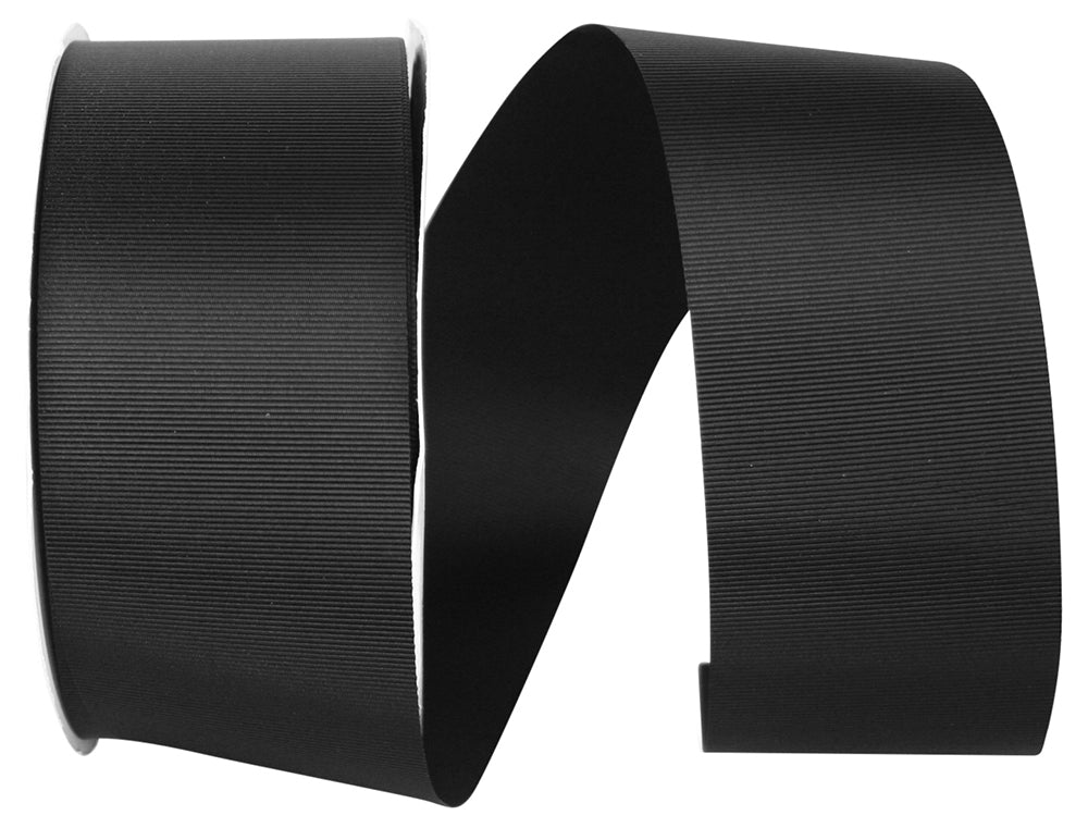 Black 2-1 4 Inch Grosgrain Allure Ribbon for Wreaths & Bows
