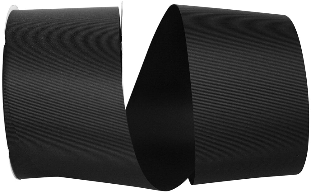 Black 3 Inch Grosgrain Allure Ribbon for Wreaths & Bows