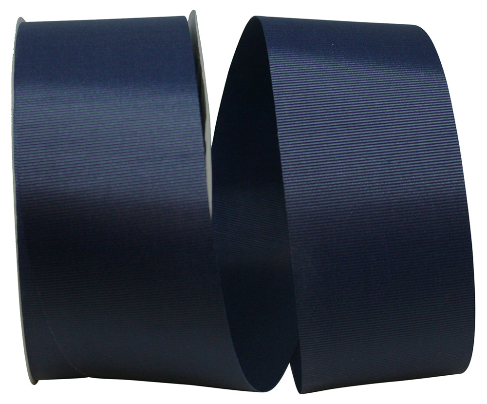 Navy 2-1 4 Inch Grosgrain Allure Ribbon for Wreaths & Bows