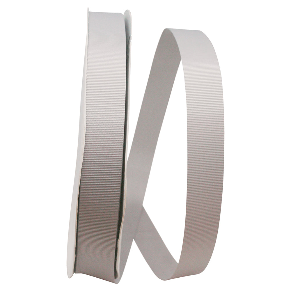 Silver 7 8 Inch Grosgrain Allure Ribbon for Wreaths & Bows