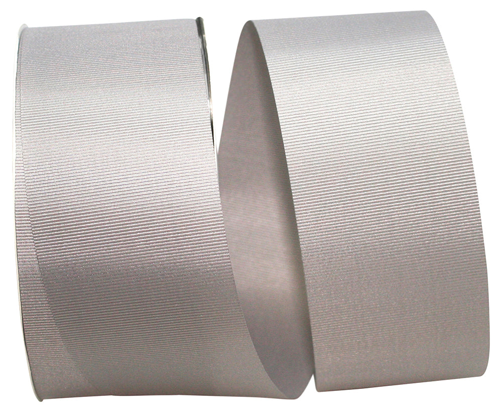 Silver 2-1 4 Inch Grosgrain Allure Ribbon for Wreaths & Bows