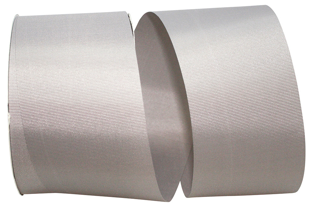 Silver 3 Inch Grosgrain Allure Ribbon for Wreaths & Bows