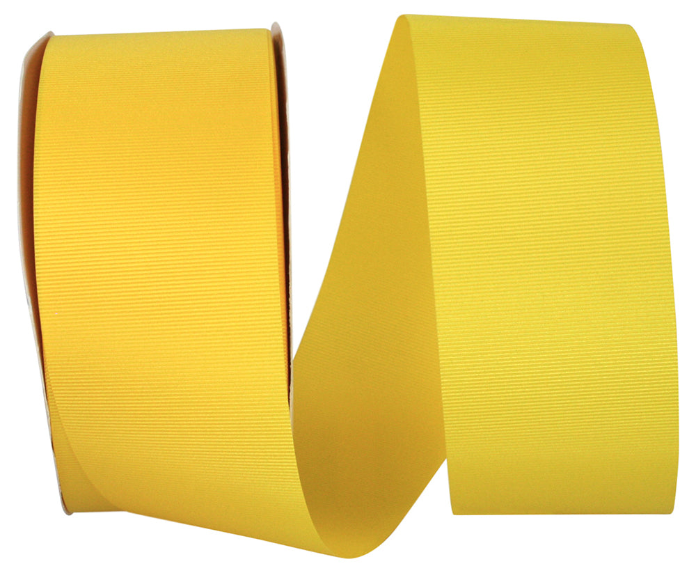 Yellow 2-1 4 Inch Grosgrain Allure Ribbon for Wreaths & Bows