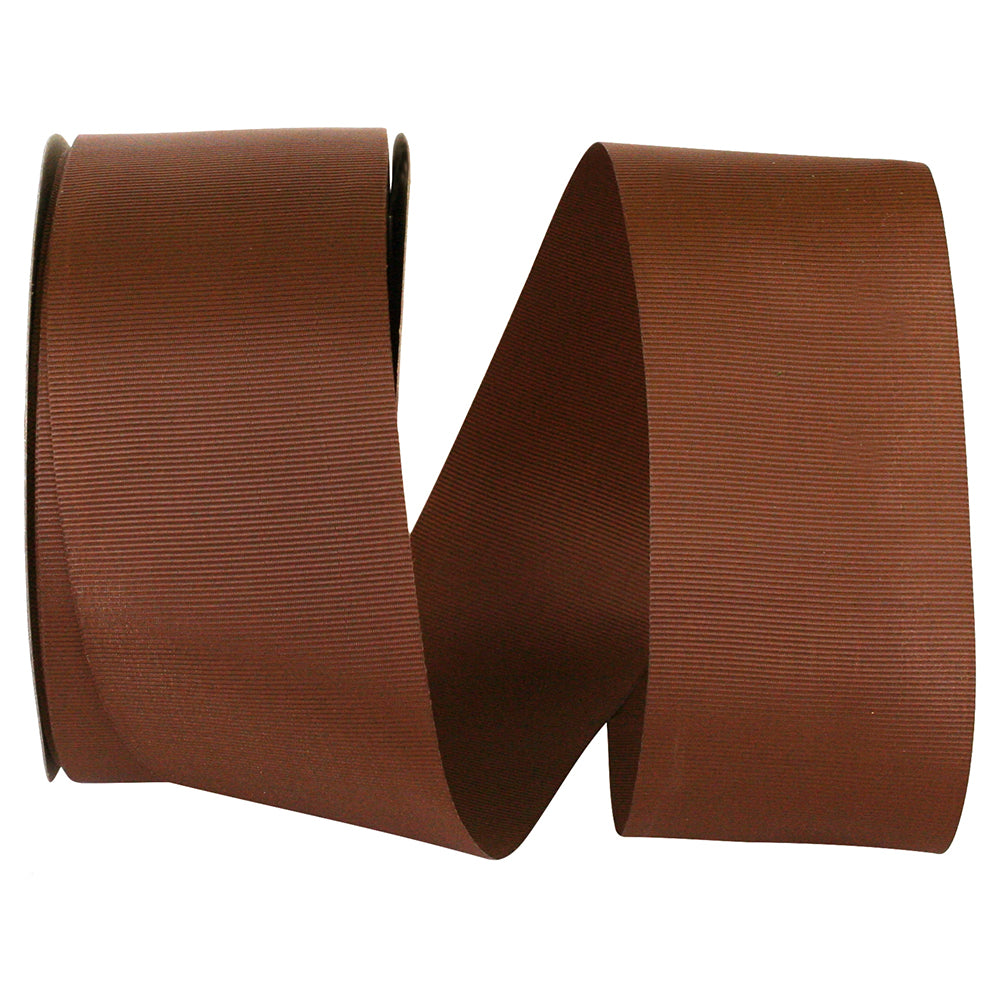 Brown 2-1 4 Inch Grosgrain Allure Ribbon for Wreaths & Bows